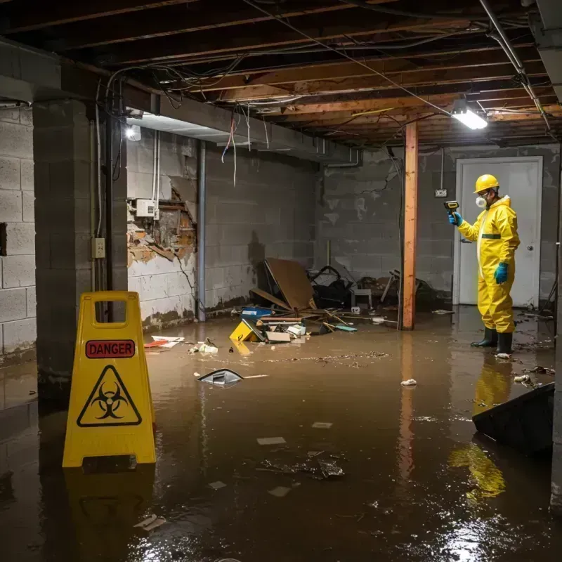 Flooded Basement Electrical Hazard in Cuba, MO Property